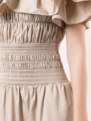 Self-Portrait Off-Shoulder Ruffle-Detail Dress