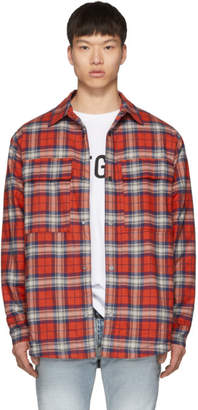 Fear Of God Red Flannel Shirt Jacket