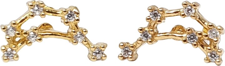 Harfi Gold / Silver Capricorn Star Sign Constellation Astrology Earrings