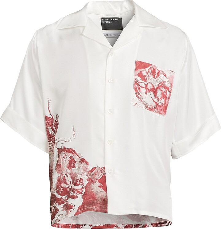 Enfants Riches Deprimes Men's Rat Palace Chemise Silk Short-Sleeve