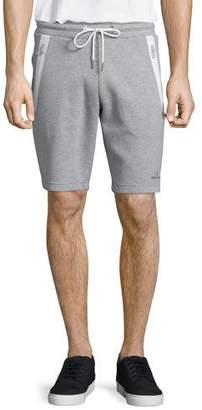 Moncler Zip-Pocket Knit Sweat Shorts, Gray