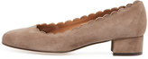 Thumbnail for your product : Sesto Meucci Hali Scalloped Low-Heel Pump, Taupe