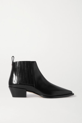 AEYDĒ aeyde Leather Ankle Boots - Black
