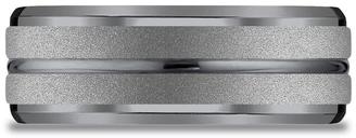 Benchmark Tantalum 8mm Powder Coated Finish Horizontal Center Cut Beveled Edge Design Ring