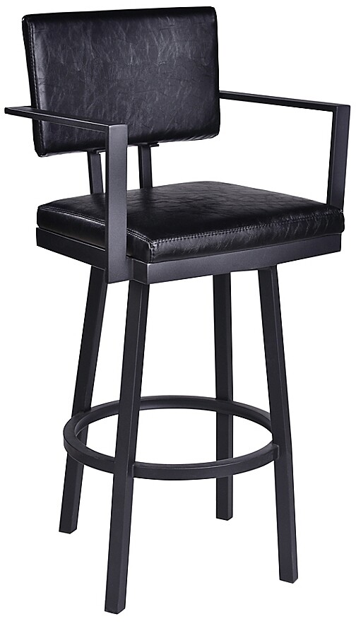 Leather Bar Stools With Arms The, Black Swivel Bar Stools With Backs And Arms