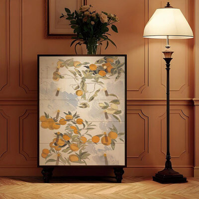 East Urban Home French Vintage Solid Wood 5-Drawer Chest