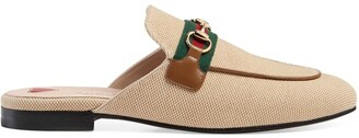 Gucci Princetown canvas slippers