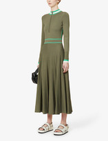 Thumbnail for your product : Me And Em Pleated stretch-knit midi dress