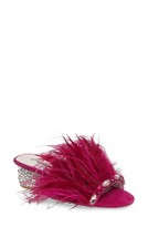 Thumbnail for your product : Jeffrey Campbell Women's Zazu Feathered Slide Sandal