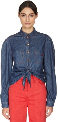 denim knot shirt