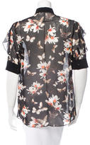 Thumbnail for your product : Givenchy Floral Print Silk Top