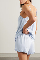 Thumbnail for your product : Eberjey Gisele Ruffled Stretch-tencel Modal Jersey Pajama Set - Blue
