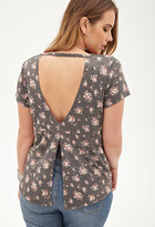 Thumbnail for your product : Forever 21 FOREVER 21+ Heathered Rose Print Tee