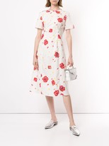 Thumbnail for your product : Marni Printed Pintuck Midi Dress