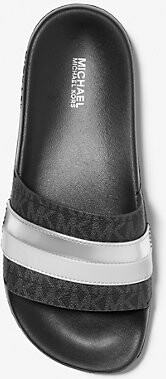 Michael Kors Brandy Striped Logo Slide Sandal - ShopStyle