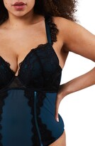 Thumbnail for your product : Playful Promises Lace & Mesh Underwire Teddy