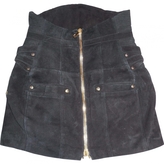 Thumbnail for your product : Balmain Black Leather Skirt
