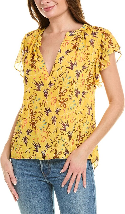 A. L.C. Birds of Paradise Silk Top