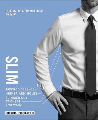 Kenneth Cole Reaction Slim-Fit Dry-Tek Performance Tonal Stripe Dress Shirt