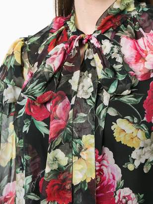 Dolce & Gabbana floral print sheer blouse