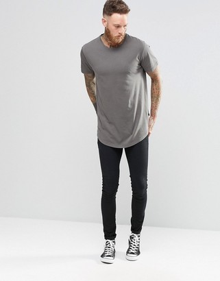 ONLY & SONS Longline T-Shirt With Wide Neck