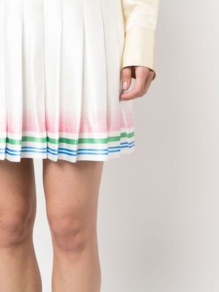 Casablanca Gradient-Effect Pleated Skirt