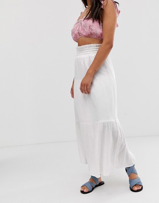ASOS DESIGN Petite cheesecloth tiered summer maxi skirt