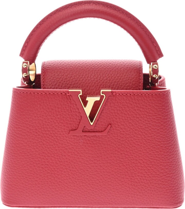 Capucines Mini bag in pink leather Louis Vuitton - Second Hand