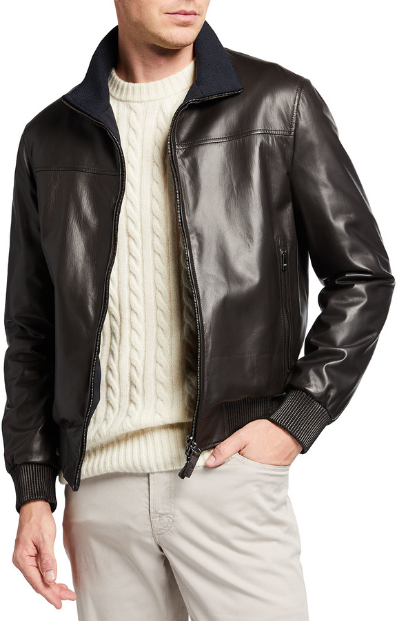 Brioni leather jacket Clearance