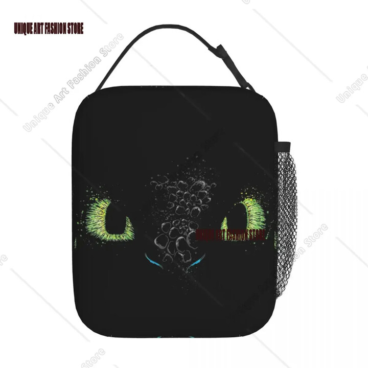 The Eyes Of The Dragon Insulated Lunch Bags Cooler Bag Reusable Large Tote Lunch Box for Men Women School Outdoor