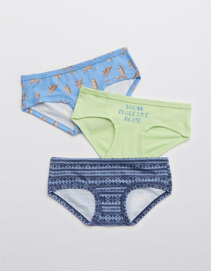 aerie Cotton Boybrief Underwear 3Pack ShopStyle Panties