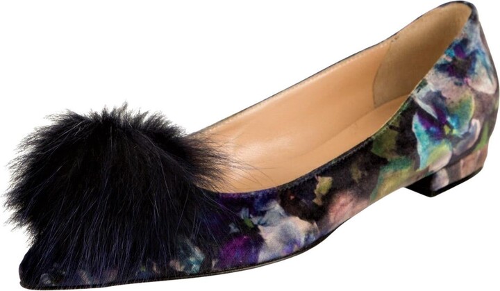 Eugenia Kim New Velvet Mink Pointed Toe Flats Shoes Sz 36.5