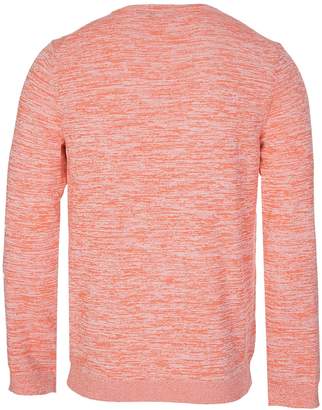BOSS Fines-O Slim Fit Knitted Jumper Coral Pink