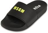 Thumbnail for your product : MSGM Logo Printed Slide Sandals