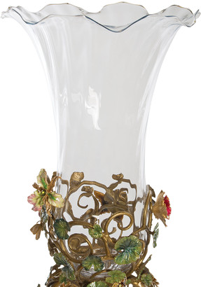 Jay Strongwater Floral Standing Vase