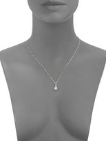 Thumbnail for your product : Mikimoto 7MM White Cultured Pearl, Diamond & 18K White Gold Necklace