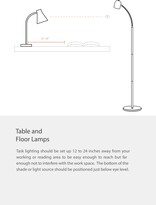Thumbnail for your product : Dainolite 5W Led Swing Arm Table Lamp, Satin Nickel Finish Contemporary