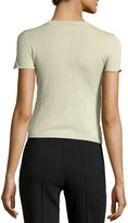 Thumbnail for your product : Valentino Cashmere-Blend Flower-Beaded Tulle Knit Cardigan, Green