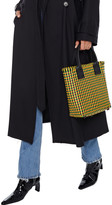 Thumbnail for your product : Truss Small Leather-trimmed Woven Raffia-effect Tote