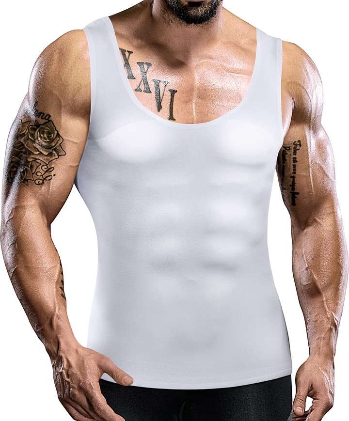 Viconor Mens Compression Shirt Slimming Body Shaper Vest Workout Tank