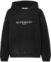 Thumbnail for your product : Givenchy Distressed Printed Cotton-jersey Hoodie