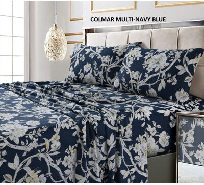 Tribeca Living Printed 300 Thread Count Sheets 300 Thread Count 100% Cotton Sheet Set