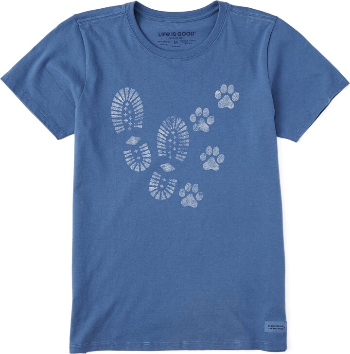 Life is Good Women's Trails & Tails Crusher Tee, XXX-Large