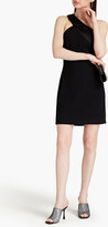 Thumbnail for your product : Halston Leigh one-shoulder satin-paneled crepe mini dress