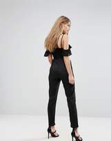 Thumbnail for your product : NaaNaa Jumpsuit With Lace Frill Sleeve