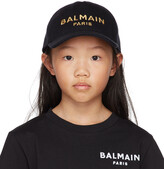 Thumbnail for your product : Balmain Kids Black Logo Cap