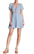 Thumbnail for your product : Lucca Couture Flutter Sleeve Ladder Trim Dress