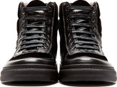 Thumbnail for your product : Marc Jacobs Black Leather & Velvet High-Top Sneakers