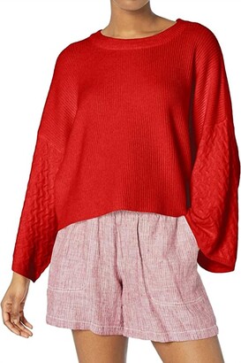 BB Dakota In The Mix Stitch Sweater in Red