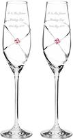 Thumbnail for your product : Swarovski Personalised Infinity Diamante Champagne Flutes with Elements